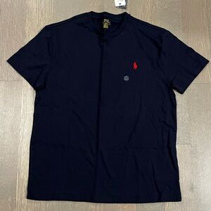 Polo by Ralph Lauren Men's Navy Tee with Red Emblem